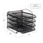 Plateau de papier Mind Reader, organiseur de bureau, rangement pour dossiers, fixation murale, bureau, treillis métallique, L 11,5 po x l 14,25 po x H 11,5 po