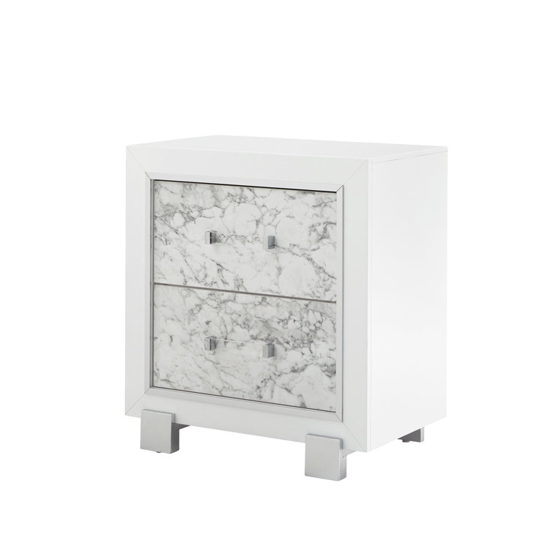 SKYE MARBLE WHITE NIGHTSTAND