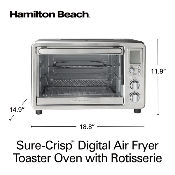 Hamilton Beach Sure-Crisp Air Fryer Toaster Oven, Brown