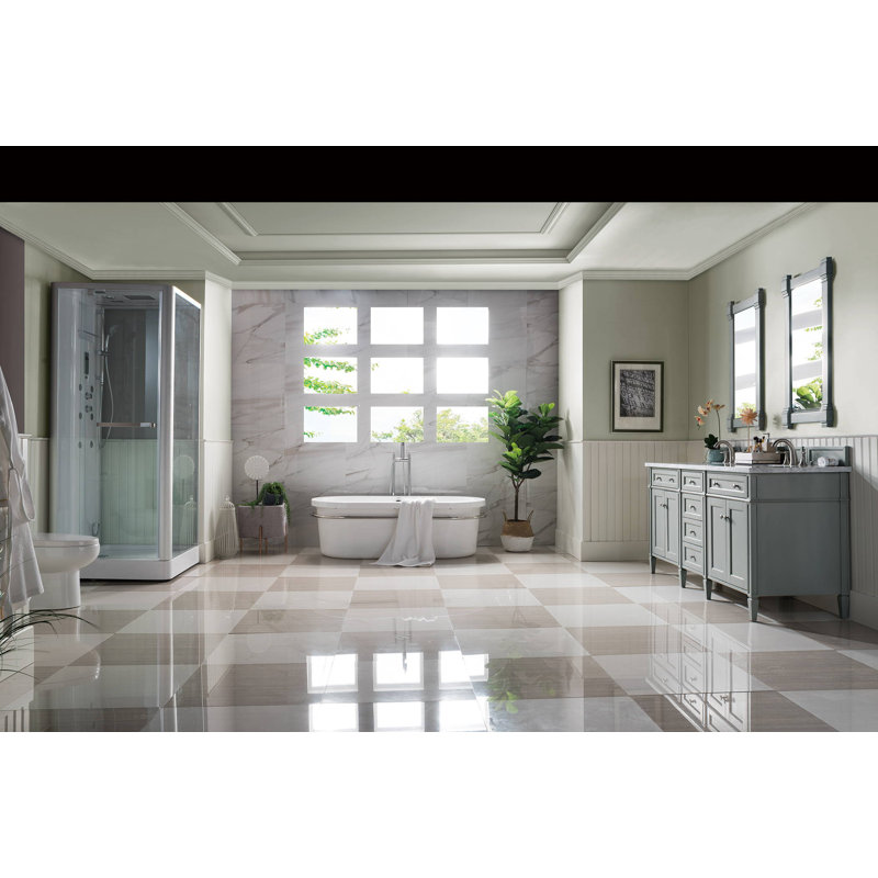 Brittany 72'' W Double Bathroom Vanity Base, Saddle Brown