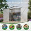 Remise de rangement en métal 6X3,6Ft blanc avec fenêtre, porte verrouillable pour le jardin / patio