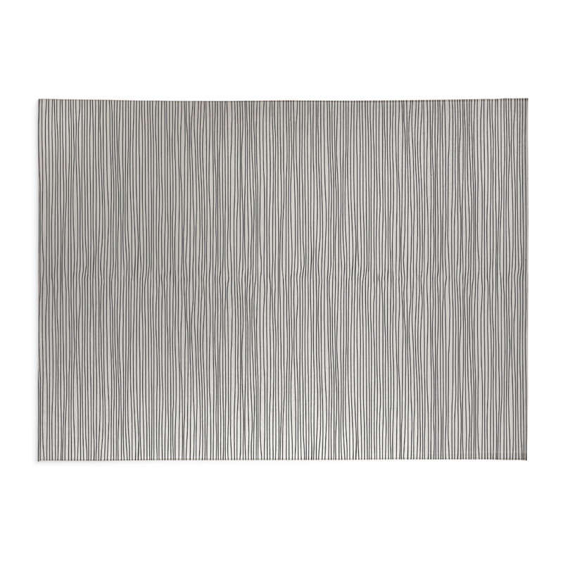 Eric Lightweight Non-Slip Kitchen Mat, Ivory/Charcoal, Rectangle 2' x 3'