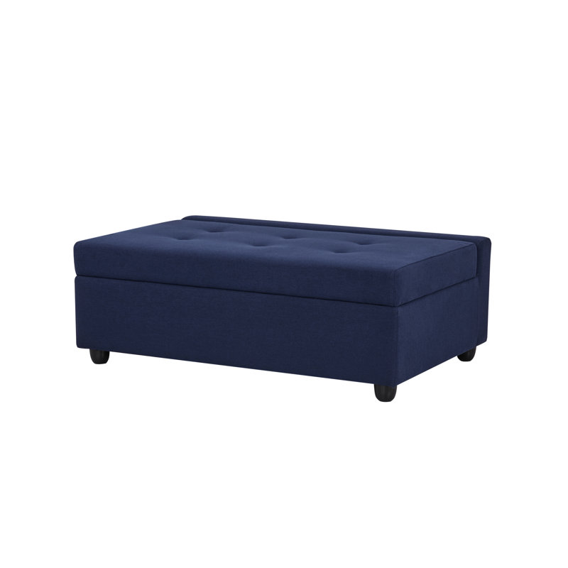 Repose-pieds convertible Anjelyn 46,46 po, Polyester bleu