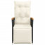 Chaise de jardin inclinable en PE rotin avec repose-pieds réglables simples-1129230285-1127970326