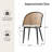 Contrell Mid-Century Modern Dinning Chair with Rattan Hollow Backrest (Set of 2)-1675005250