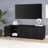 70" TV Stand for TVs up to 78" with Fluted Doors, Storage & Cable Management — Black Grain Mid-Century Modern Media Console with Plinth Base for Living Room | Mansfield-6592873
