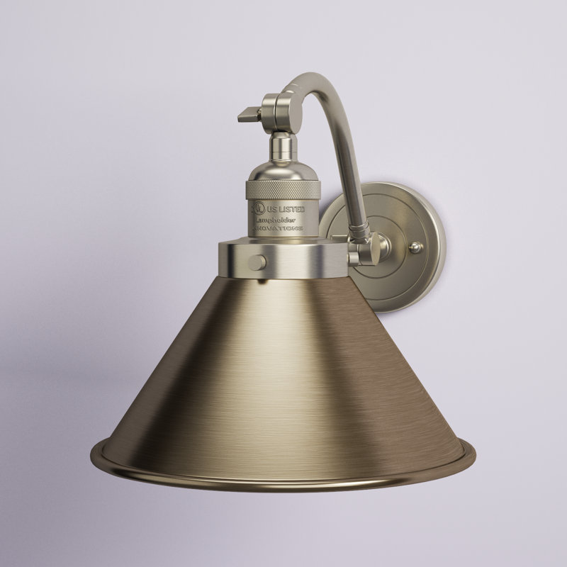 Applique articulée à 1 lumière à intensité variable Paylor, DEL, Nickel satiné brossé, Nickel satiné brossé
