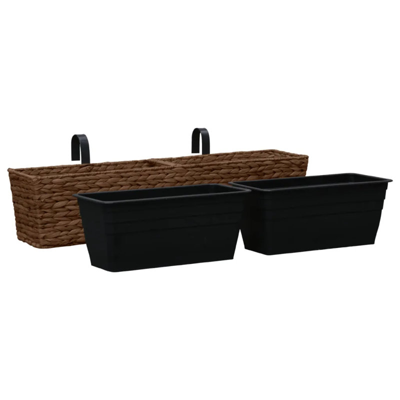 Aaradhy Plant Pots 2 pcs Water Hyacinth, Dark Brown
