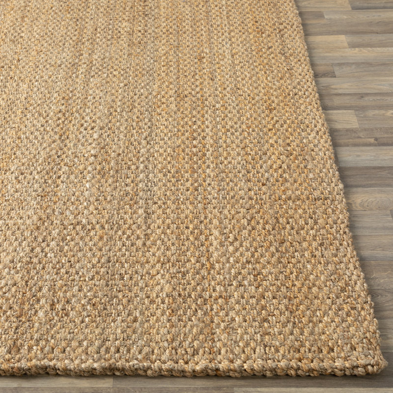 Tapis en jute tissé à plat à la main Ardee, Tapis de couloir 2 pi 6 po x 8 pi