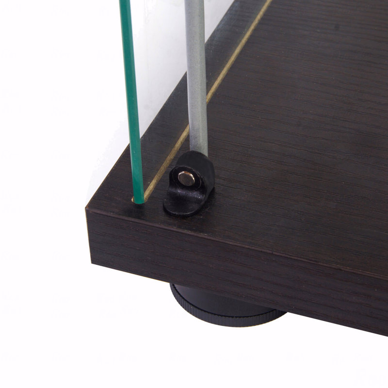 Vitrine, verre, une porte avec 4 tablettes, Noir
