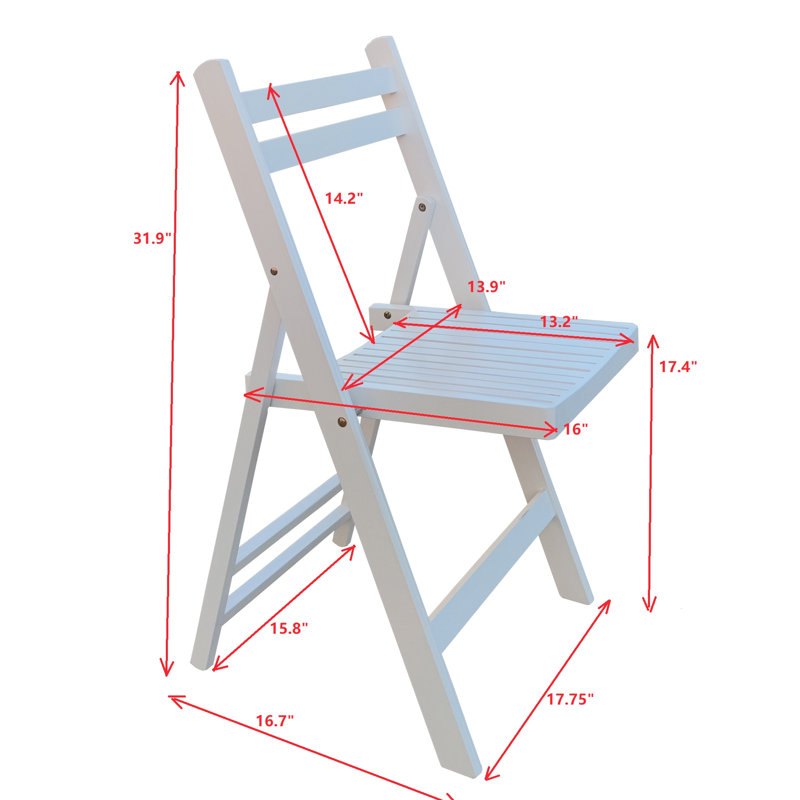 Chaise pliante blanche de 4 personnes en bois massif avec siège à lattes pour le confort, intérieur / extérieur, gain de place, poids léger, capacité de poids maximale de 220 lb pour 4 personnes, convenant à diverses occasions, compacte, avec roulement