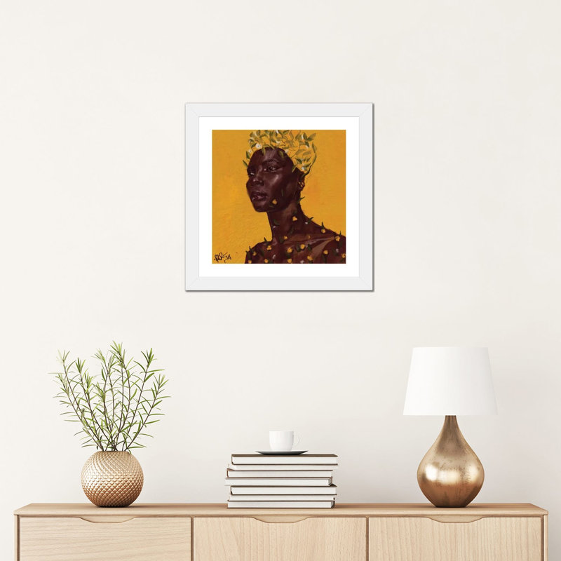 Sprout par Adekunle Adeleke-reproduction d’art, H 16 po x l 16 po x p 1 po, Papier encadré blanc, Blanc
