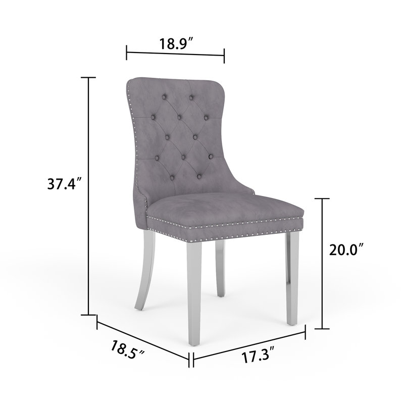Table de salle à manger en verre avec base en verre et 6 chaises en velours, ensemble de salle à manger à piédestal 7 pièces