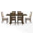 Heymann Trestle Dining Set with Upholstered and Wood Chairs-508910158-467429143