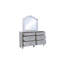 Miroir mystique de style contemporain fabriqué en bois en argent