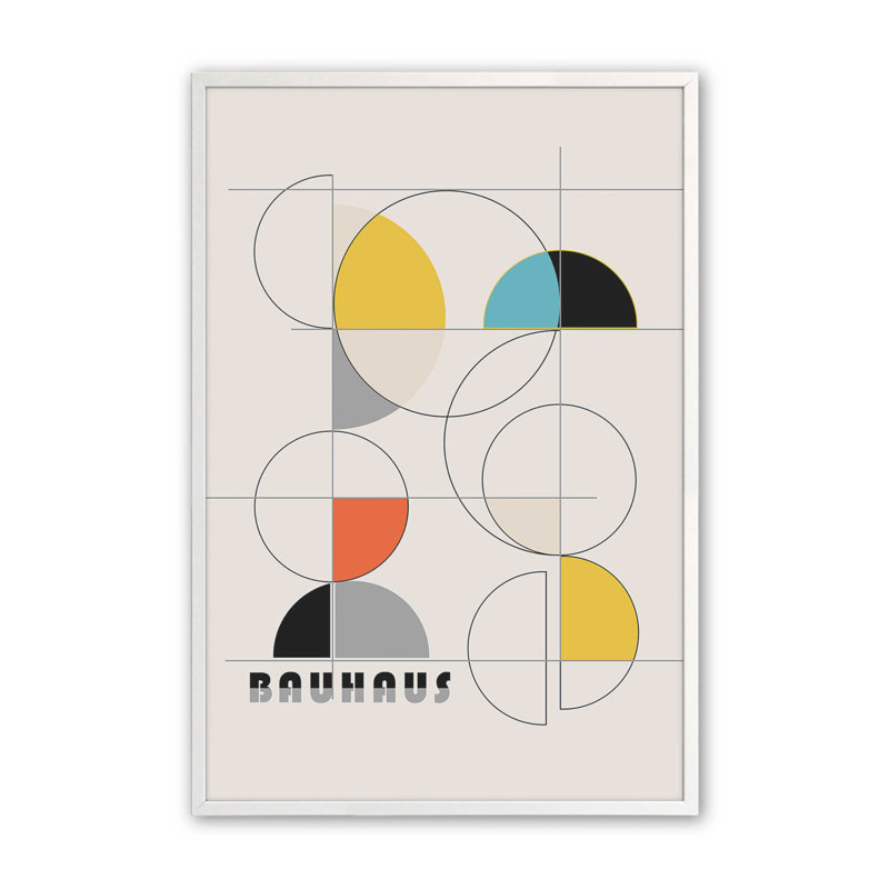 Impression de couleurs printanières du Bauhaus, Blanc opaque, H 17 po x l 13 po