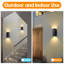 Luminaires muraux d'extérieur modernes, luminaires de véranda haut et bas pour patio, garage, extérieur - paquet de 2-114498671-128587317