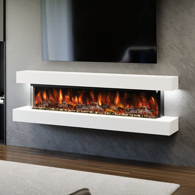 Evolution Fires 183 cm W White Electric Fireplace with 5000 BTU