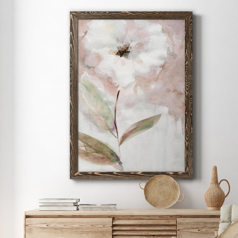 Toile encadrée Summer Bloom I-Premium - prête à être accrochée, H 20 po x l 17 po x P 1,5 po, Noyer