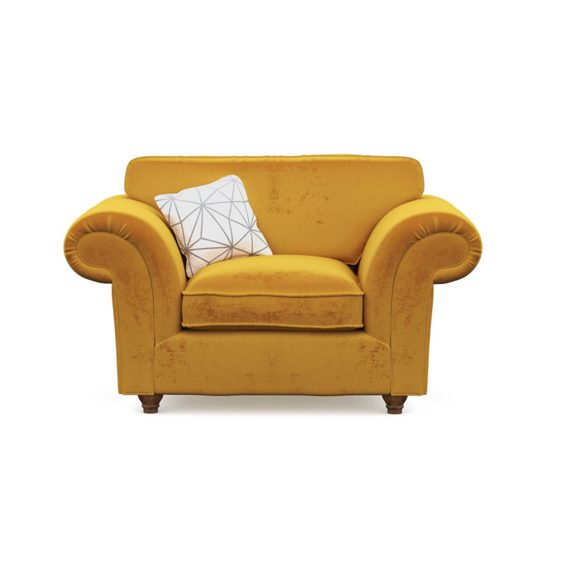 Windsor Velvet Club Chair, Teal, Dark Brown Wood