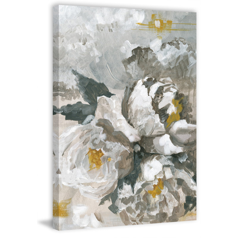 « white pivoine », reproduction sur toile tendue, H 18 po x l 12 po x P 1,5 po