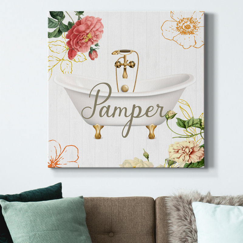 Toile tendue avec châssis Pamper-Premium - prête à être accrochée, H 24 po x l 24 po x P 1 po