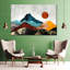 Coucher de soleil sur les montagnes, reproduction sur toile-18881460