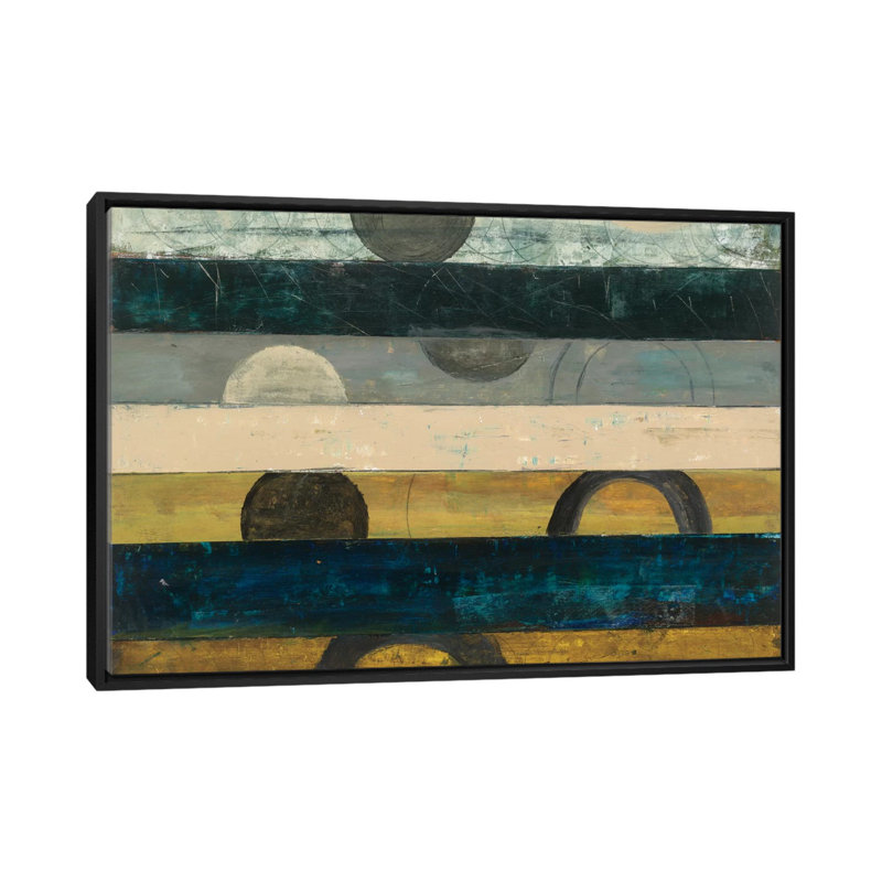 «Here Now II», reproduction d'art sur toile tendue, H 18 po x l 26 po x P 1,5 po, Toile avec cadre noir, Pas de tapis