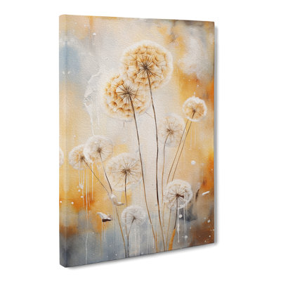 Dandelion Contemporary - Wrapped Canvas Print