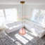  Luminaire suspendu rose simple avec abat-jour en forme de losange et ampoule à DEL 3 couleurs