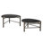 Wexford Collection Modern Oval Nesting Coffee Tables, Set of 2 Wood Top Accent Tables with Metal Base for Living Room-1080874482