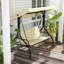 Balancelle de patio 3 places avec baldaquin convertible-1047707891