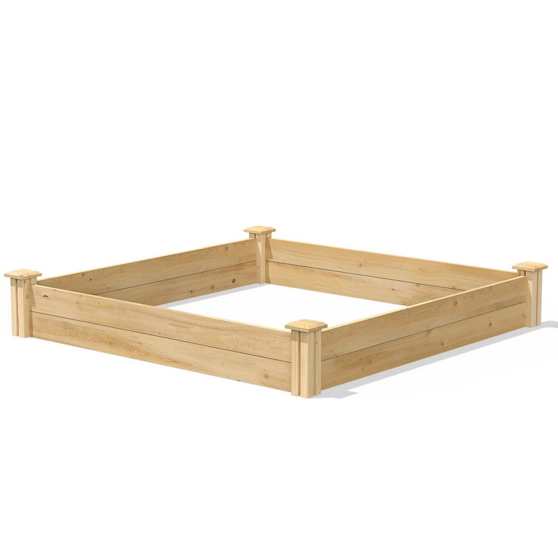 Keimari Wood Raised Garden Bed, Pine