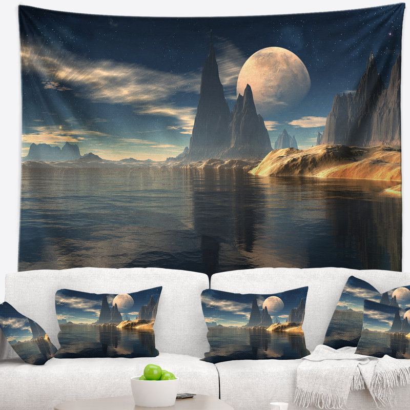 Photographie antara alien planet tapisserie, H 78 po x l 92 po