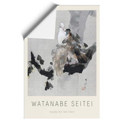 Pigeons in a Tree Print by Watanabe Seitei - Frameless Print