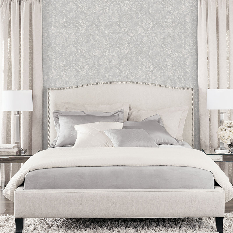 Positano 10m x 52.8cm Matte Wallpaper Roll, Grey/Off White