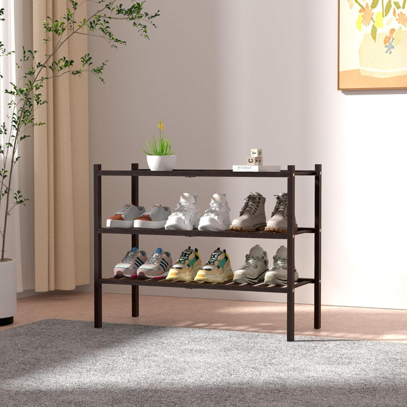 9 paires de rangement pour chaussures, Brun