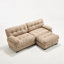 Canapé modulaire modulaire avec nuage, siège en forme de L avec repose-pieds, canapé modulaire pour le salon, causeuse en flanelle avancée avec 4 coussins-130574860