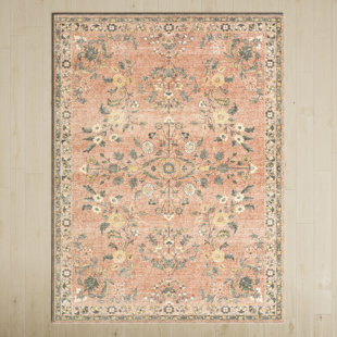 Touch of Class Elegant Corner Floral II Rug Runner, 2'3 x 11', Peach