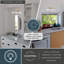 Luminaire de salle de bain 3 lumières Shirley, champagne, or, verre tulipe transparent cannelé de 21,25 po de largeur, acier, à intensité variable, compatible DEL, fixation réversible-132968100