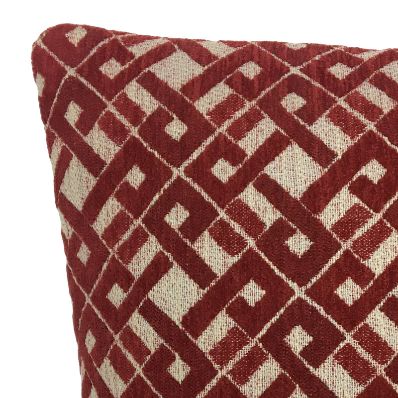 Coussin décoratif écossais , 24 po x 24 po, Rouge