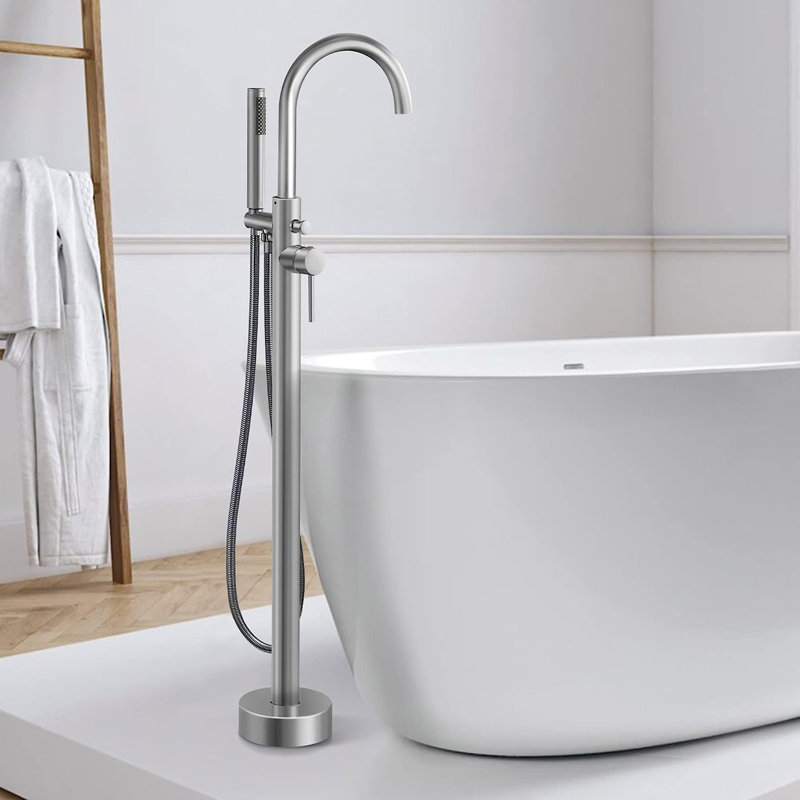 Floor Tub Spout with Diverter