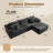 Havza Boneless 104" Cloud Sectional Couch ,L Shape Original Sofa Chaise Longue with Deep Seat and Wide Armrest for Living Room Bedroom,No Assembly Required-109999461-109999462