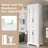 70.8" Freestanding Bathroom Vanity, 4 Doors & 1 Drawer, Adjustable Shelves, Damping Hinge Doors, Modern Elegant Space-Saving Storage