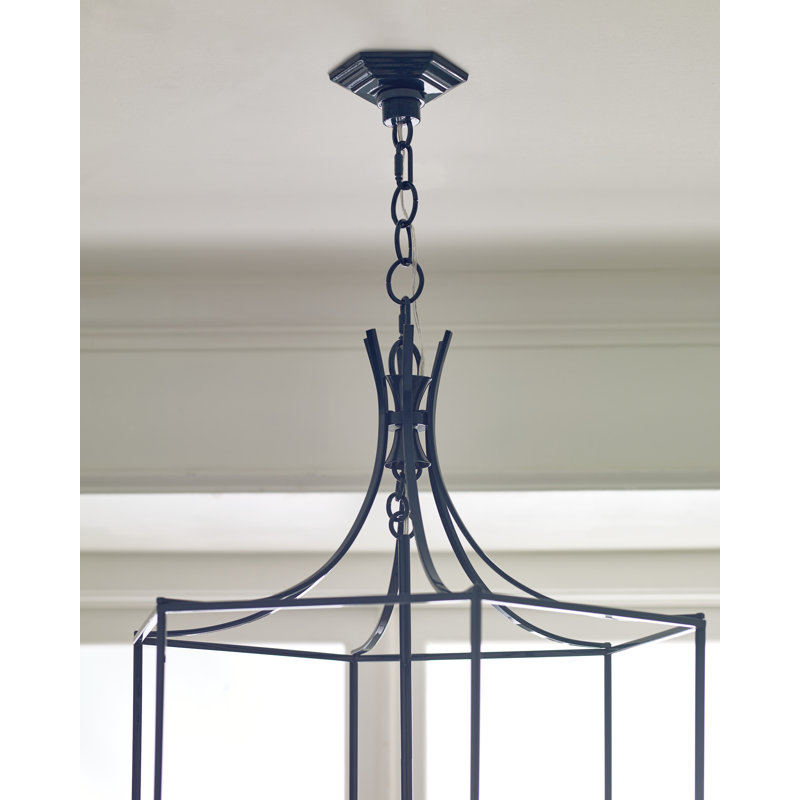 Suttons 4-Light Chandelier, Antique Gold, 27" H x 17" W x 17" D