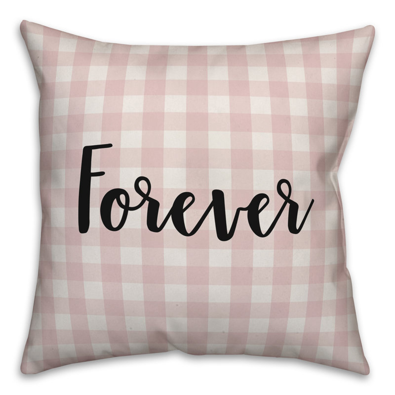  Coussin Forever, Coussin décoratif, Rose/noir