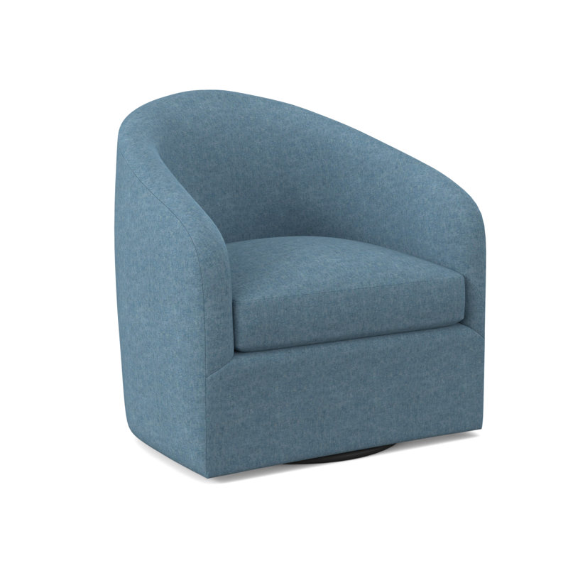 Pinnacle Swivel Barrel Chair, Edworth Ocean Viscose