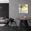Art mural en verre épique «Island Sunset 1» par Chris Paschke, 36 po x 36 po-1512679183