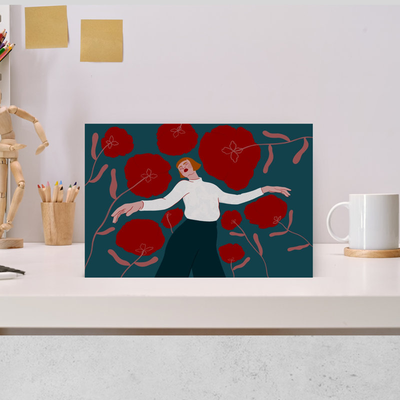 Rêve parmi les coquelicots, H 12 po x l 18 po