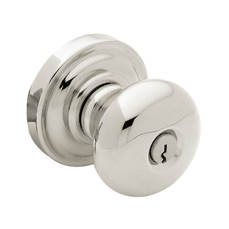 Classic Keyed Door Knob, Lifetime (PVD) Polished Nickel, Keyed Different, Yes
